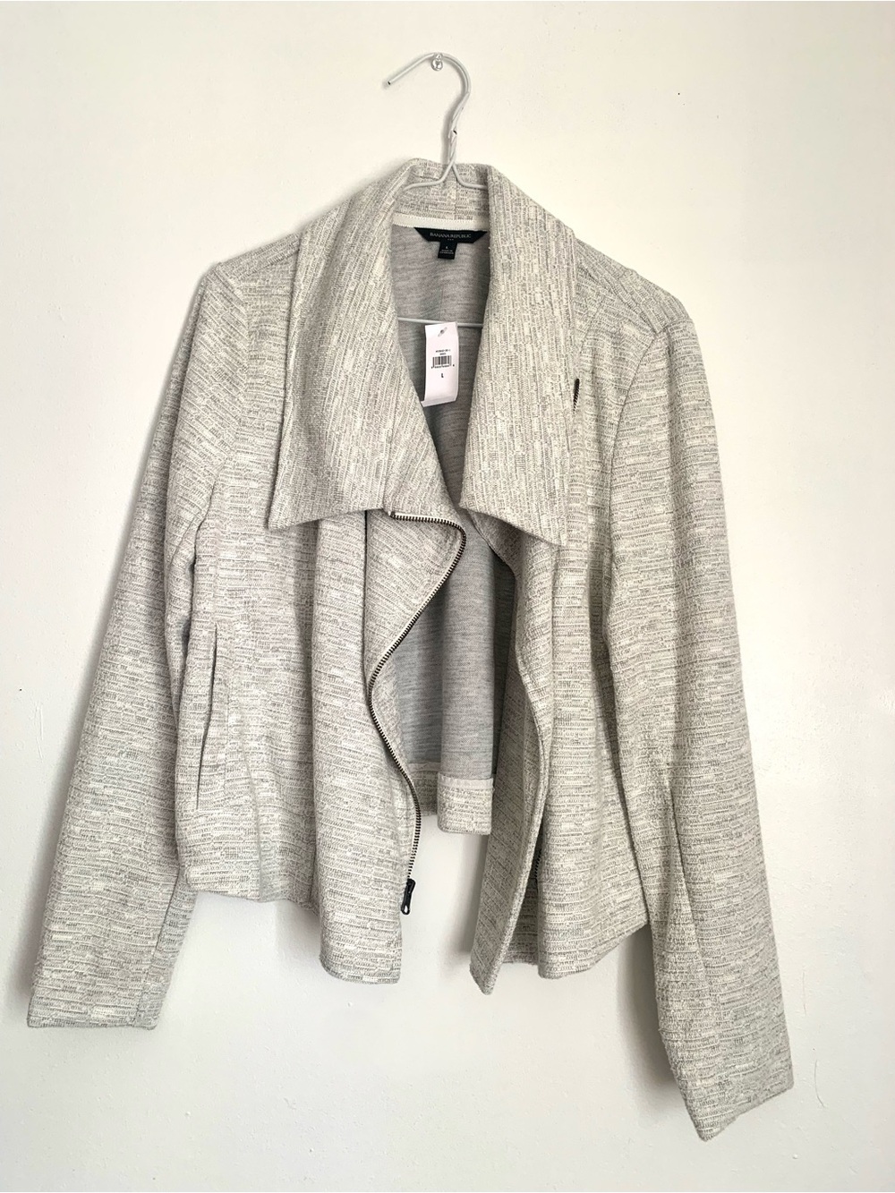 Nwt tweed light weight zip up